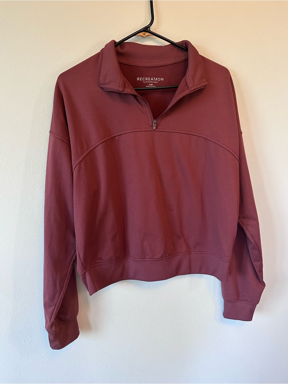 Thread & Supply Women's Quarter-Zip Sweater & Jogger set - Rosewood